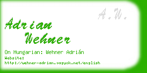 adrian wehner business card